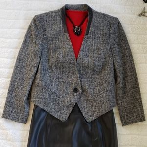 BLACK "LEATHER SKIRT" Dana Buchman